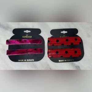 2 - Karina Barrette Sets NWT Red Set & Pinkish Purple Set Made In Europe